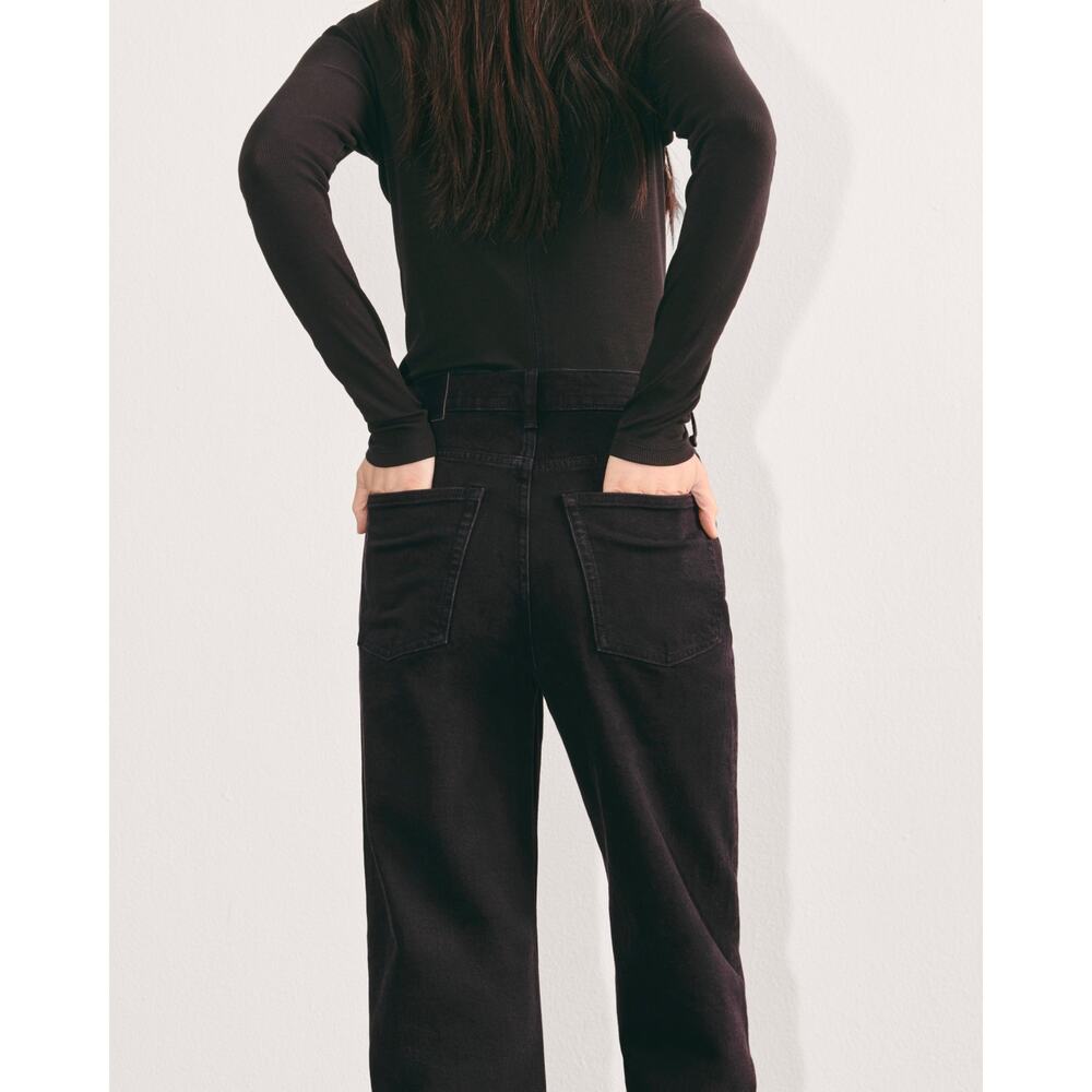 Everlane Way-High Jeans Coal Gray Size 24 NWT Straight Leg - Picture 2 of 13